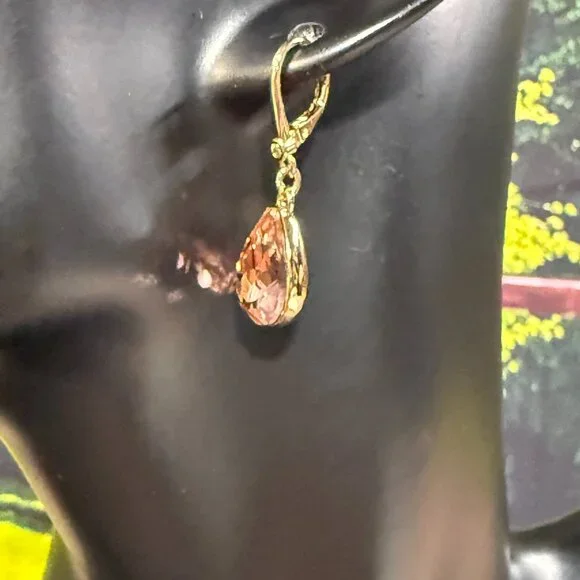 NEW DKNY Stone Teardrop Lever Back Earrings - Picture 3 of 9